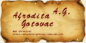 Afrodita Gotovac vizit kartica